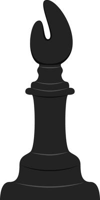 Black Bishop Chess Illustration