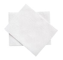 Top view of two folded tissue paper in stack isolated on white background with clipping path photo