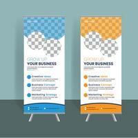 Modern business roll up banner design template vector