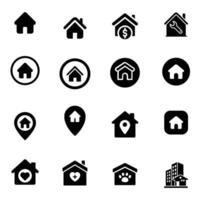 House icon set vector