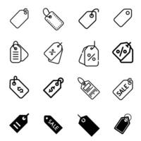 sales tag icon pack vector