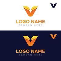 A logo design for a company with an orange and yellow leaf vector