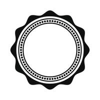 A black and white round stamp on a white background vector