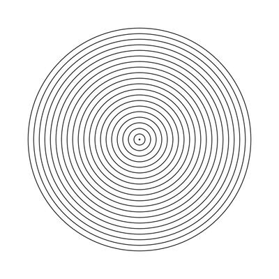 A circle with lines in it