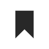 A black and white icon of a paper flag vector