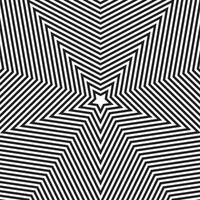 An abstract star pattern with a black and white striped background vector