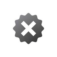 An x sign on a flat icon vector