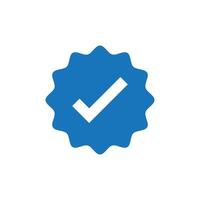 A blue check mark on a white background vector