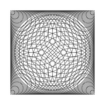 A black and white drawing of a sphere