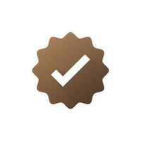 A check mark icon on a white background vector