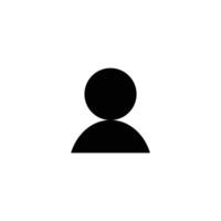A black and white icon of a person vector
