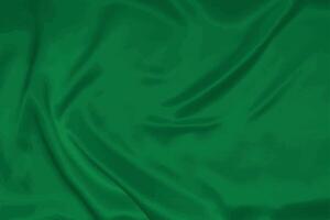 Green satin fabric background vector
