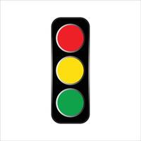Traffic light illustration on white background vector
