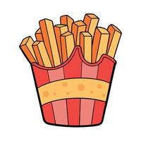 French fries with cheese and bacon isolated on transparent background. file. cut out vector