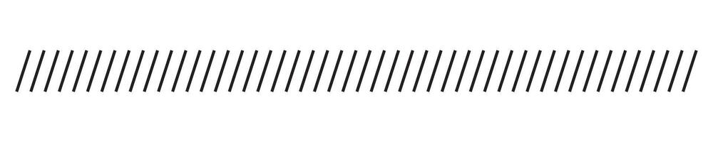 Slash line border, diagonal lines. Divider strip Tilt strip geometric abstract border. Diagonal grid. Geometric dashed tape vector