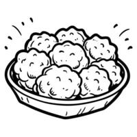 A tater tots close up. food design. dynamic. dramatic composition. with copy space. vector