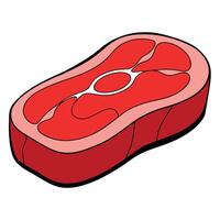 Set of raw meat. Pork meat on black stone background with spices and herbs. Top view. vector