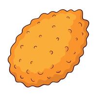 Homemade breaded chicken schnitzel isolated on transparent or white background vector