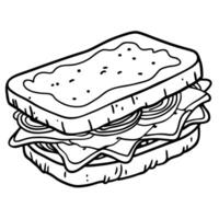 Croque Madame sandwich with bacon served for breakfast in a restaurant. side view vector