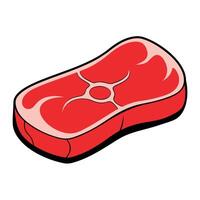 Realistic red meat steak texture. 3d raw meat background. Cow cut steak pattern. vector