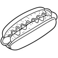 Hot Dog Overloaded with Toppings Isolated on Transparent or White Background. vector