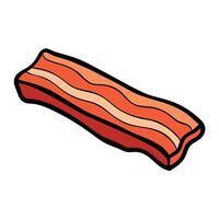 Fresh delicious bacon on a dark background vector