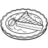 Ham and cheese quiche for Easter brunch on white plate vector