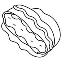Air fried bacon roll vector