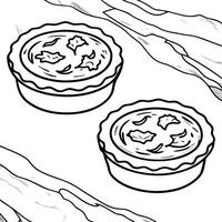 Freshly baked mini ham and cheese quiches on a marble board ready to enjoy vector
