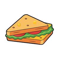 Cheesy sandwich isolated on white or transparent background.transparency vector