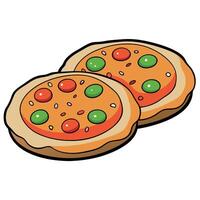 Group of delicious Italian pizza. isolated on transparent background. file vector