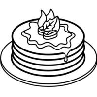 Irresistible Maple Bacon Pancake Feast isolated on transparent background vector