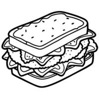 Bacon Lettuce and Tomato Sandwich Isolated on a transparent Background vector