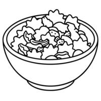 Crunchy and Creamy Closeup of Broccoli Salad with Raisins and Bacon Bits vector