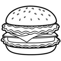 Classic hamburger stock photo. isolated on transperent background vector