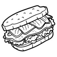 A classic BLT sandwich with crisp bacon and fresh lettuce and tomato vector