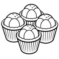 Homemade Egg Muffin Presentation Isolated on Transparent Background vector
