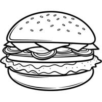 Appetizing hamburger. Background with selective focus and copy space vector