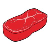 Close-up of fresh raw red beef meat steak structure. Food background. vector