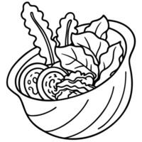 Lamb's lettuce and rocket with feta wrapped in bacon and onion vector