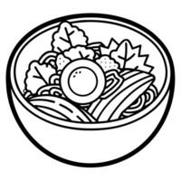 Caesar salad with egg and bacon in a bowl on a dark background vector