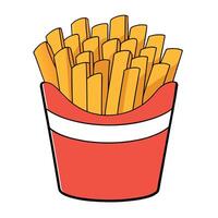 Crispy Cheese Fries Design Isolated on Transparent Background vector