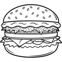 A gourmet wild game burger featuring a blend of unique meats. vector