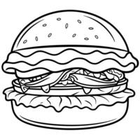 Cheesy bacon smashburger made at home with a rustic touch. vector
