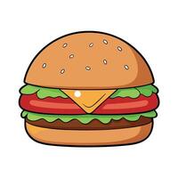 Close up of a hamburger 4k. hamburger on a wooden background vector