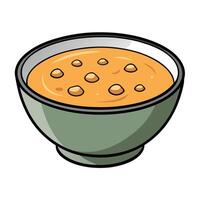 Bowl of Baked Potato Soup Isolated on a Transparent Background vector