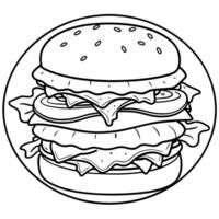 Fresh Hamburgers With Bacon and Toppings on White Background vector