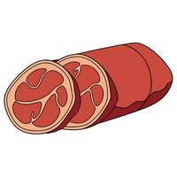 Clean and detailed image of a rare exotic pig with elaborate. decorative fur vector