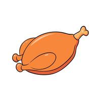 Fresh chicken meat on white plain background. Isolated on solid background. vector