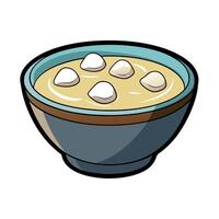 Creamy New England Clam Chowder on Transparent background vector